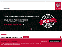 Tablet Screenshot of nissan.hjnauto.dk